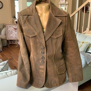 Vintage Guess leather button up blazer